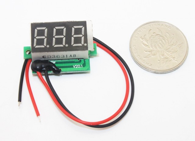 Buy Panel volt meter module LED 3.2-30V DC at the right price @ electrokit