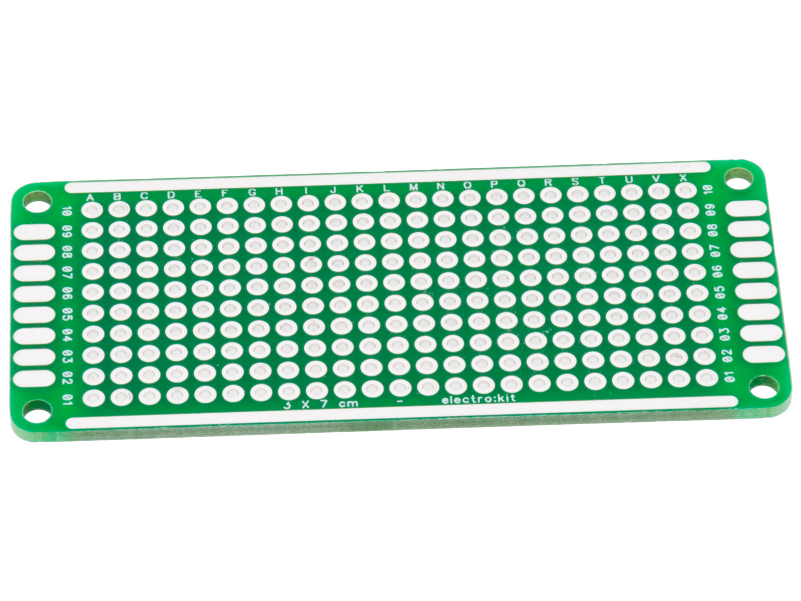 Experimentkort 30x70mm FR4 230 hål