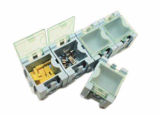 Buy Storage box for components, blue, 25x31x20mm (set of 5) at the ...