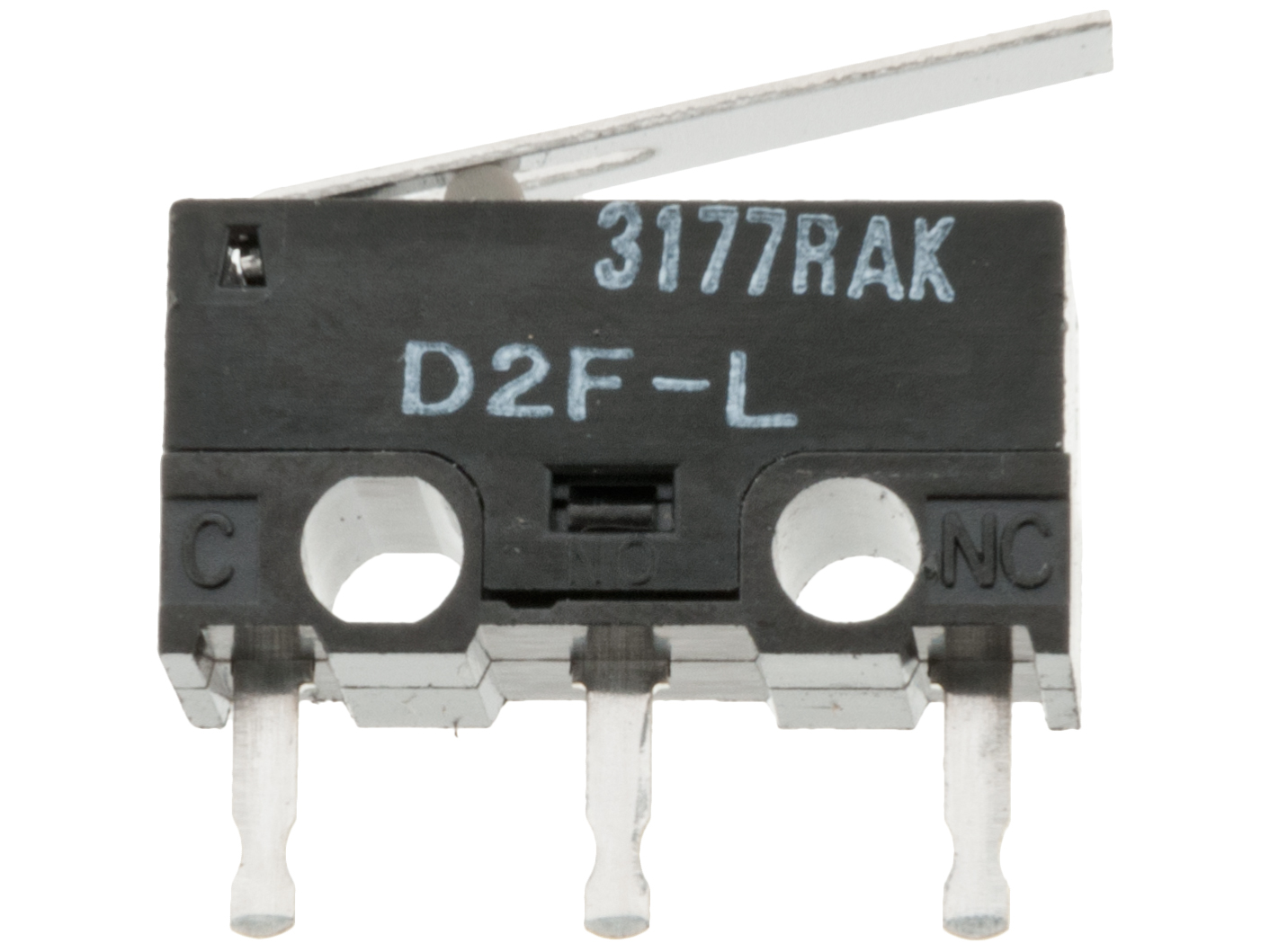 Micro switch D2F on-(on) with lever @ electrokit