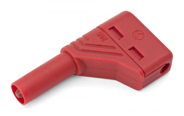 Safety plug ø4mm - red @ electrokit