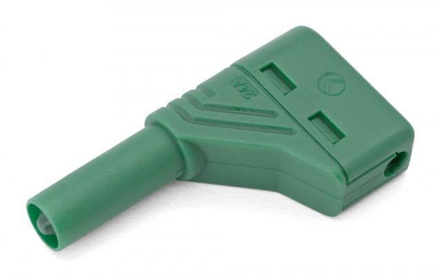 Safety plug ø4mm - green @ electrokit
