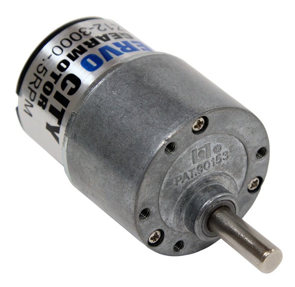 DC-motor with gearbox 3-12VDC 500:1 6rpm @ electrokit