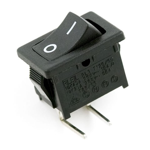 Rocker switch 1-pole on-off right-angle @ electrokit