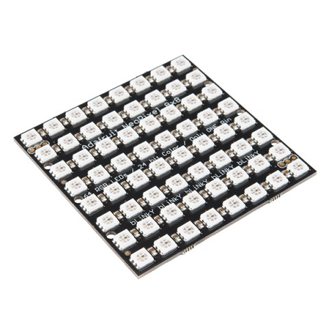 NeoPixel matrix 8x8 RGB LEDs 71x71mm @ electrokit