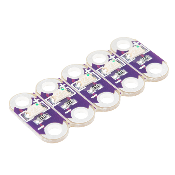 LilyPad LED blå 5-pack @ electrokit