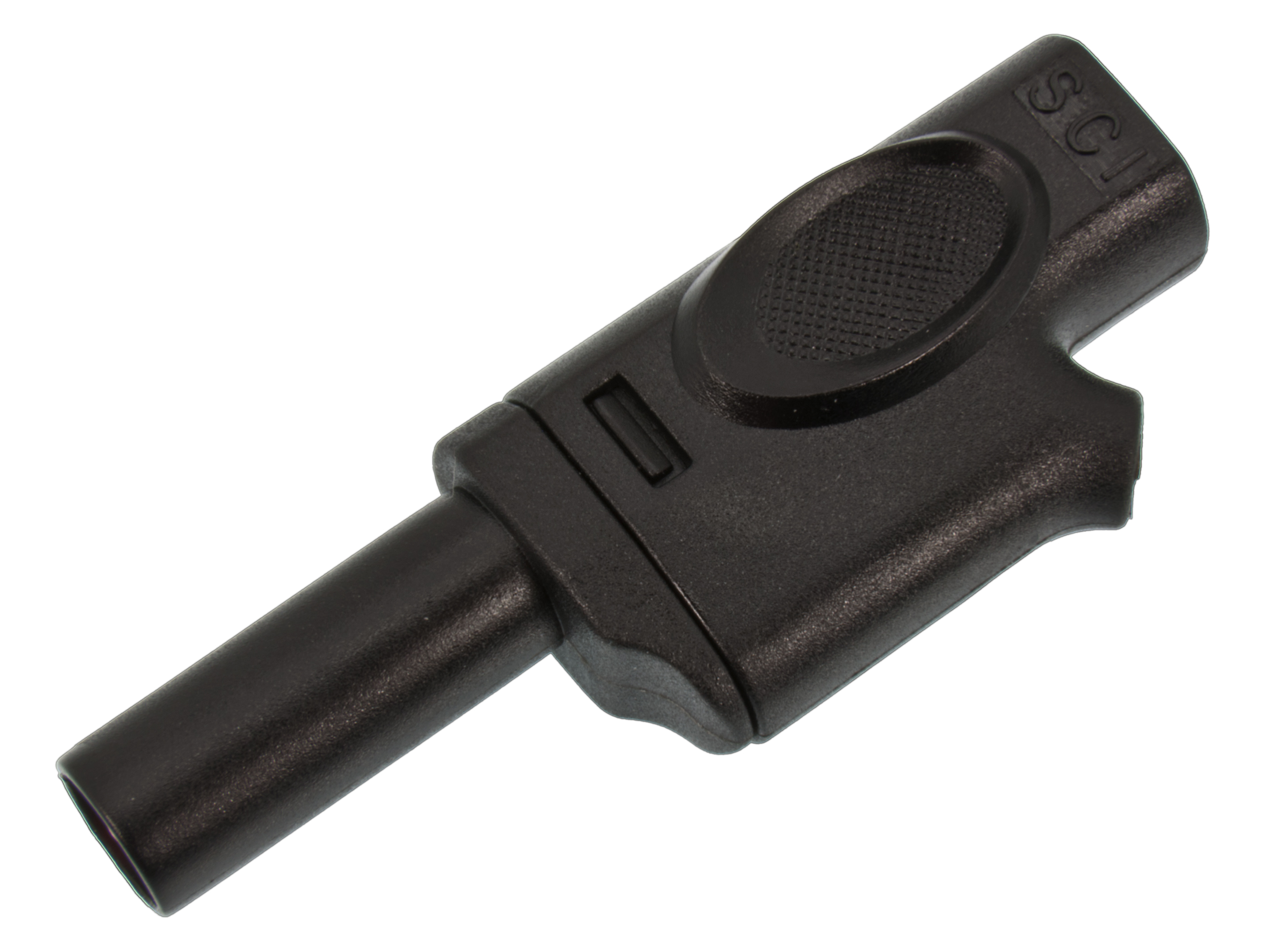 Banankontakt 4mm hane isolerad stackbar svart