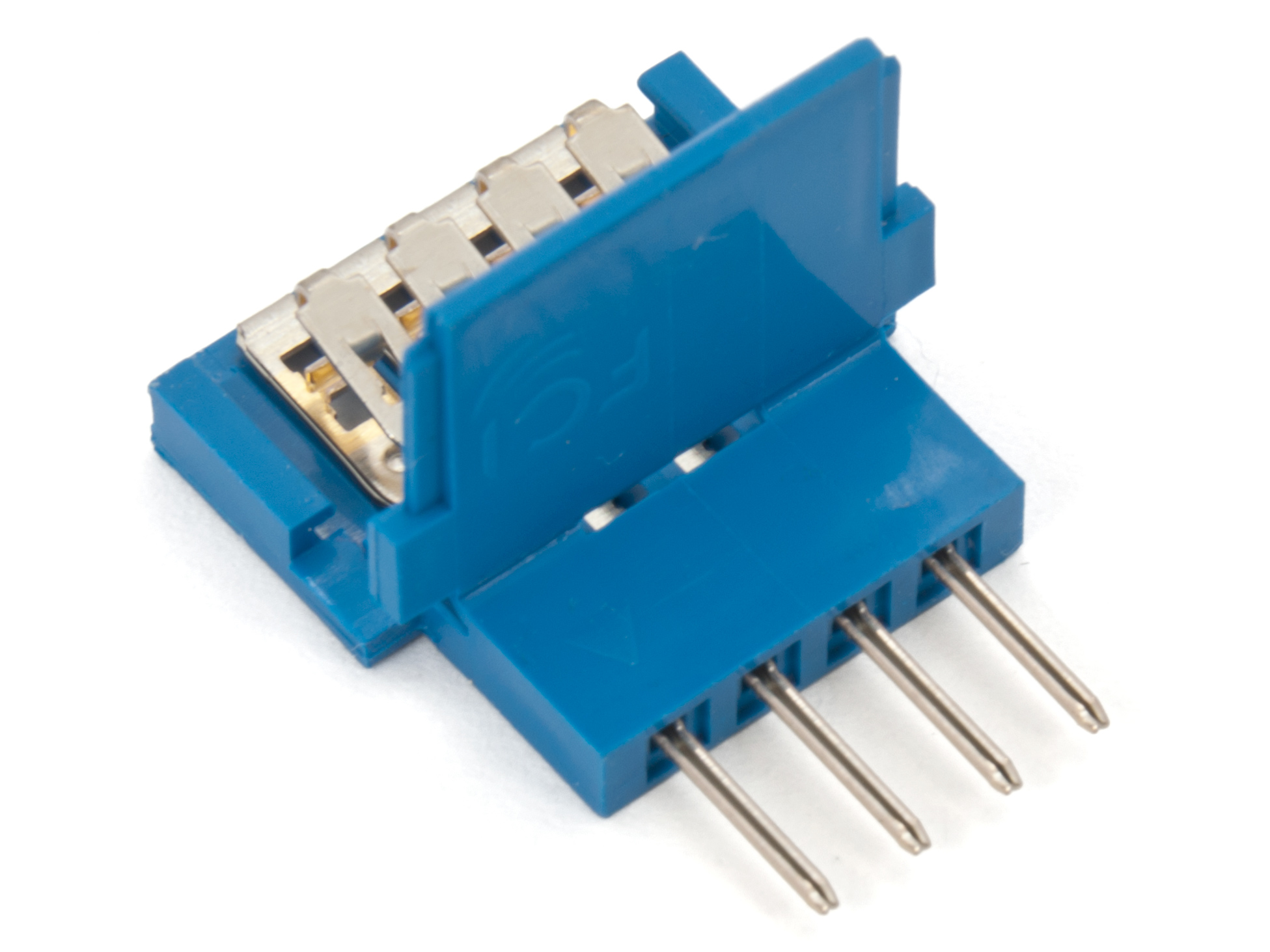 FPC-connector male clincher 4-p 2.54mm @ electrokit