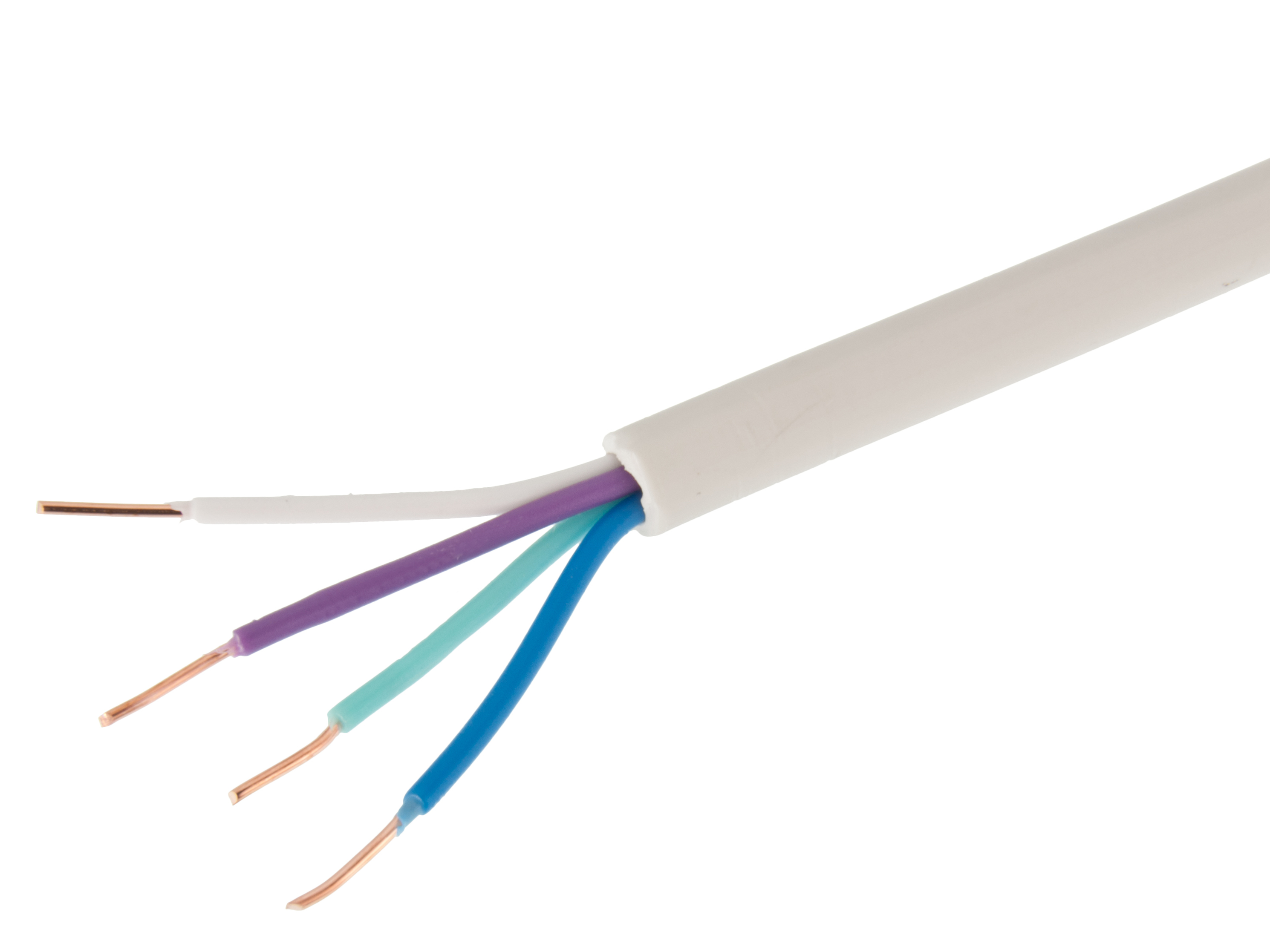 Telephone cable unshielded 4x 0.2mm² @ electrokit