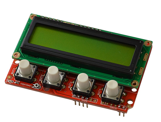 LCD & Knapp shield I2C/UART @ electrokit