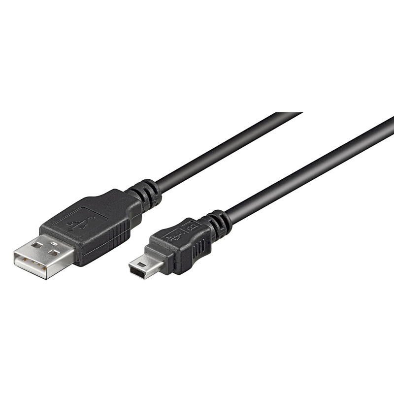 USB-kabel A-hane - mini B hane 5p 5m @ electrokit
