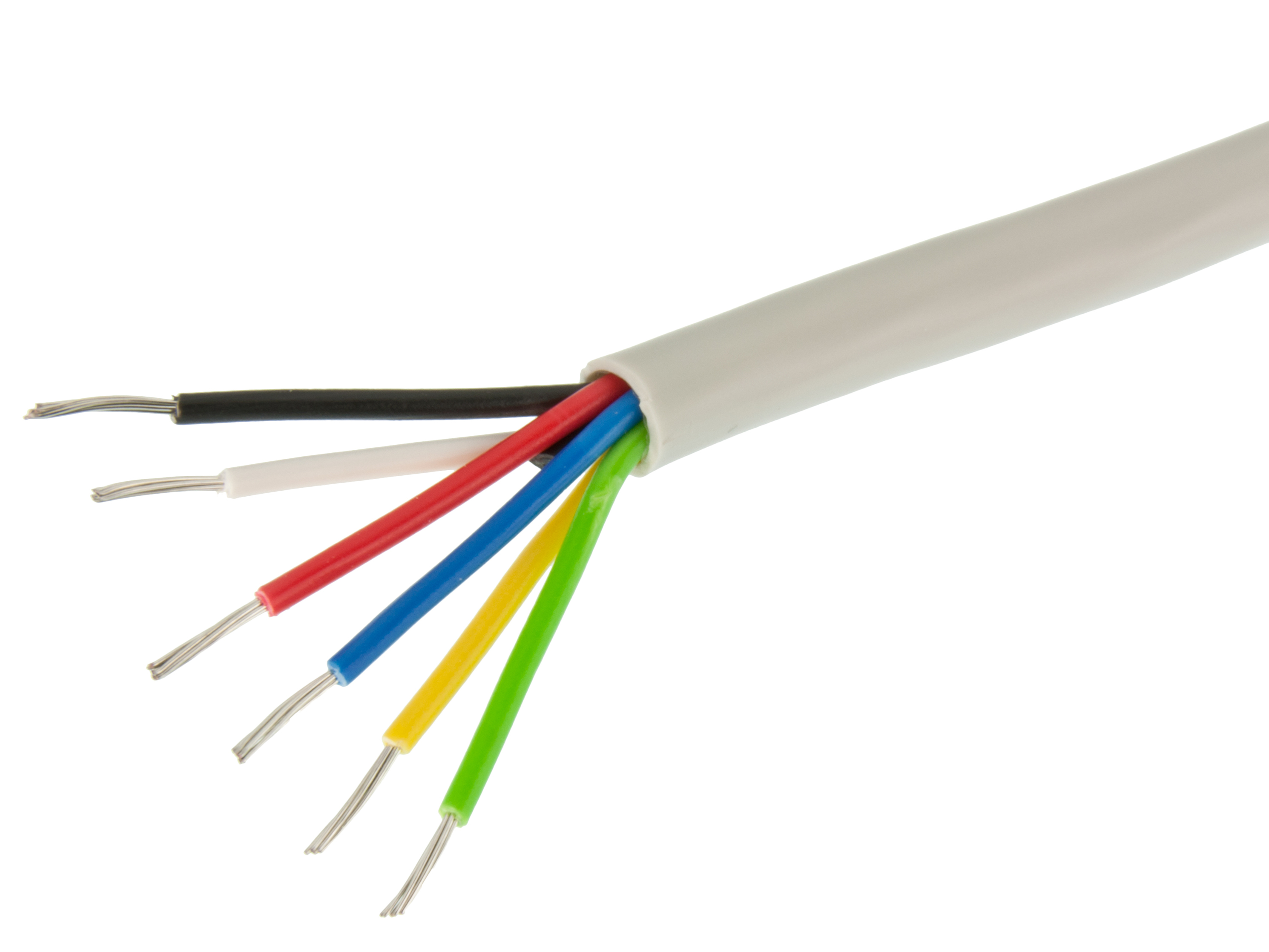 Signal cable unshielded 6x 0.25mm² grey @ electrokit