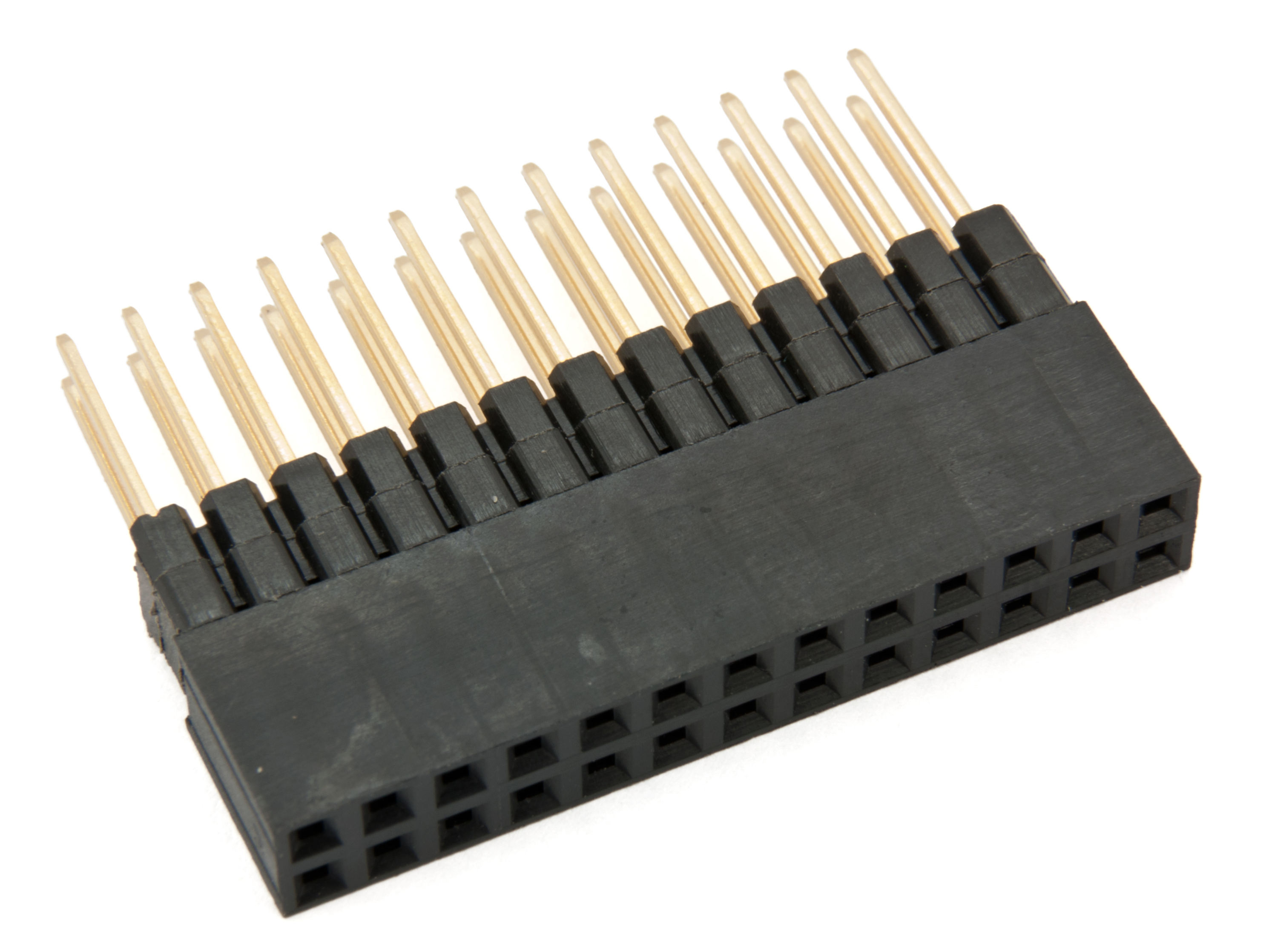 Hylslist 2.54mm 2x13-pol extra hög stackningsbar