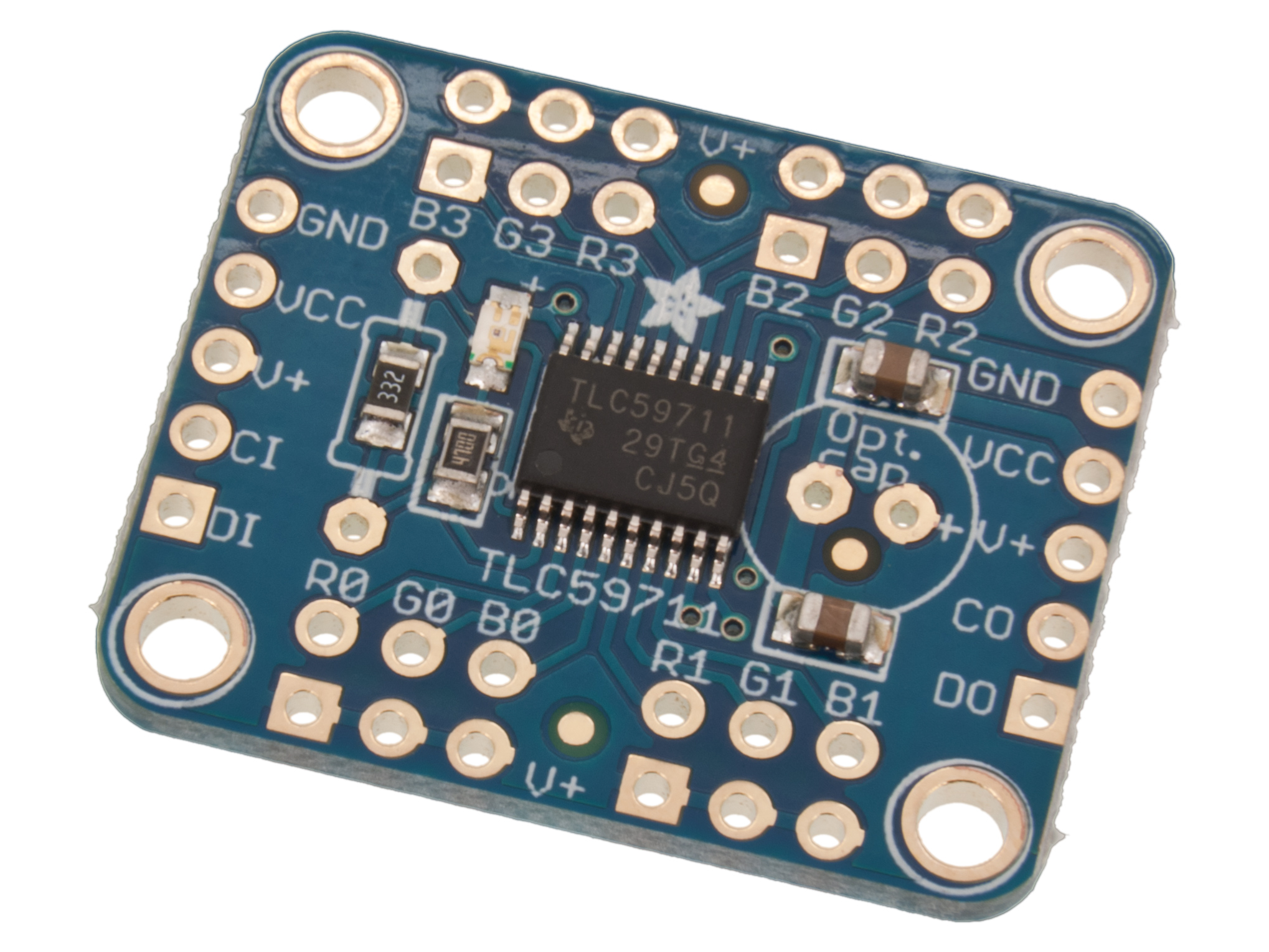 PWM LED dimmer 16-bit 12-ch SPI @ electrokit