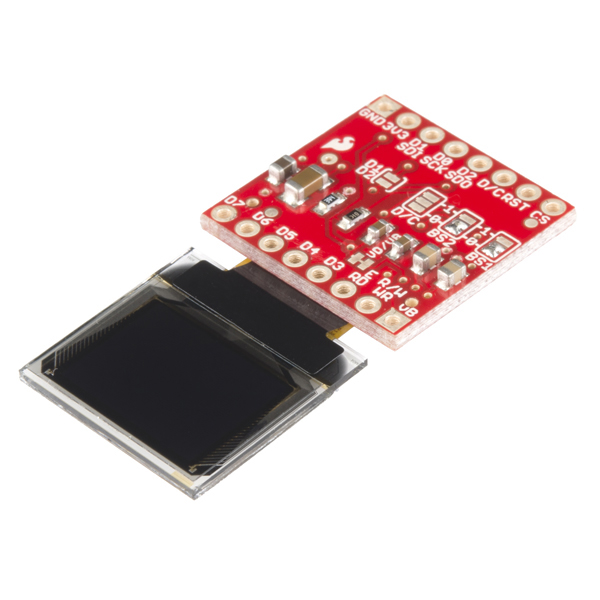 Micro OLED 64x48px 0.66" SPI/I2C @ electrokit