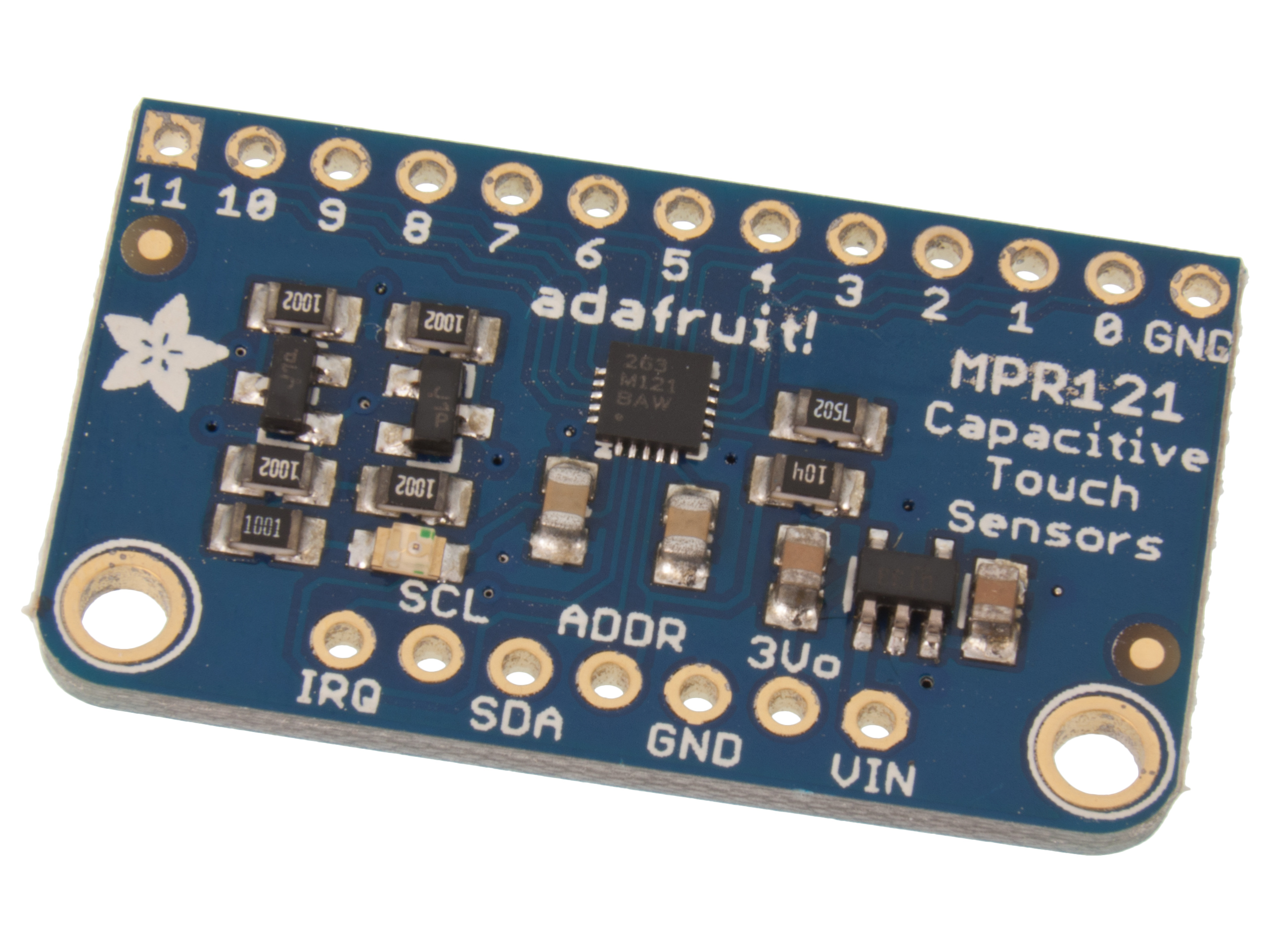 MPR121 Touchkontroller 12-kanaler I2C @ electrokit