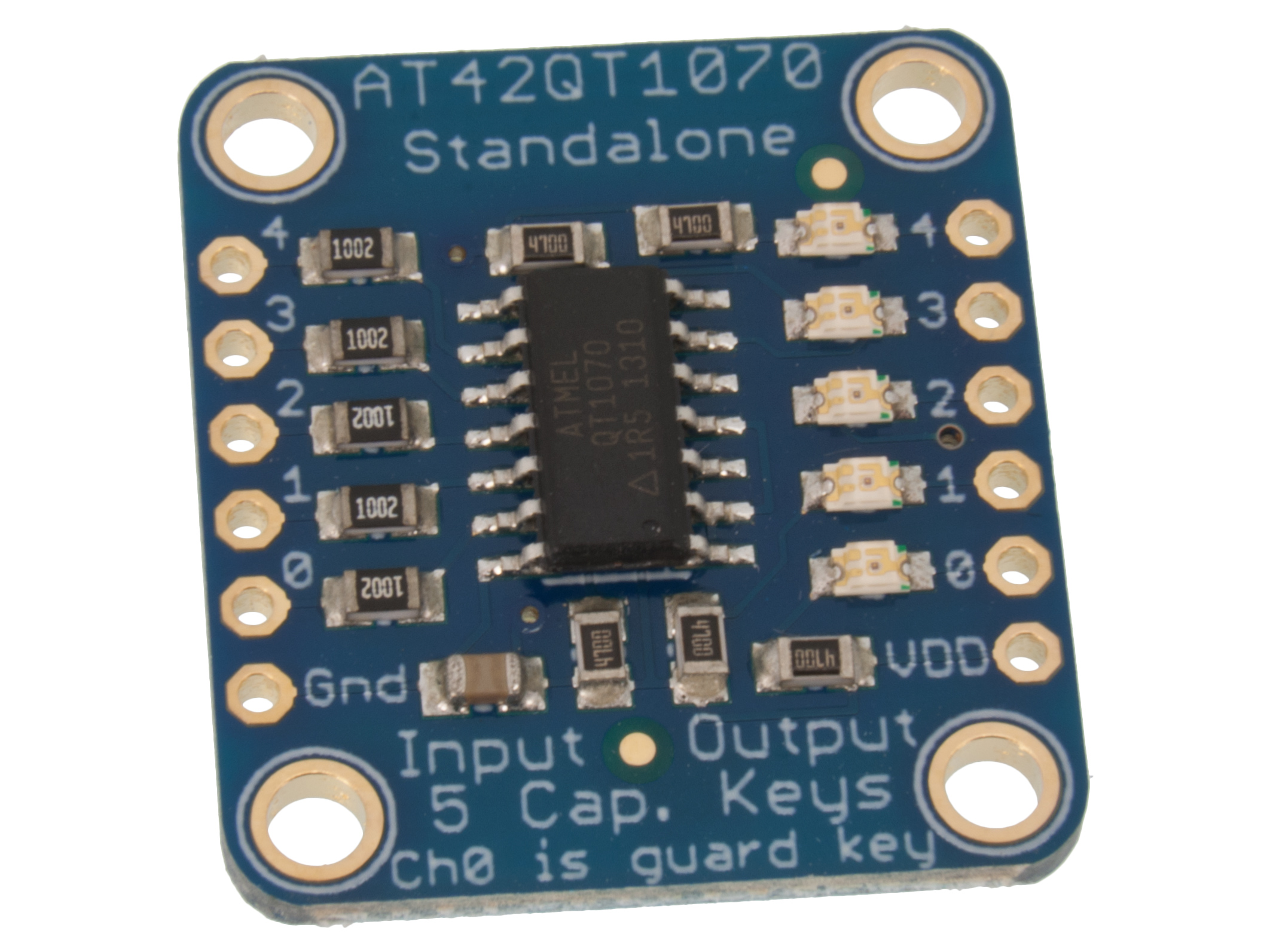 AT42QT1070 Touch controller 5-channels @ electrokit