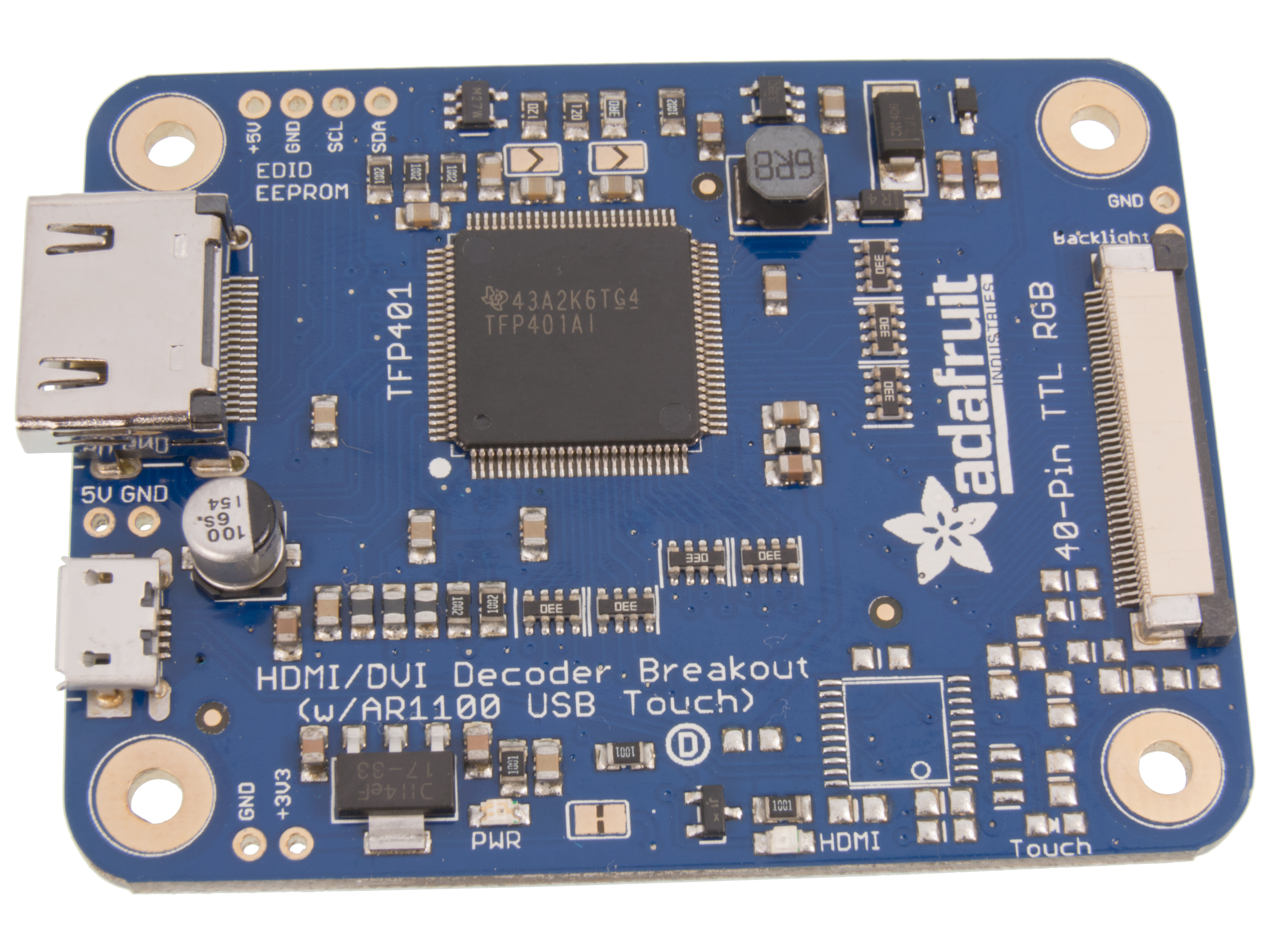 TFP401 HDMI/DVI decoder 40-pin TTL (utan touch) @ electrokit