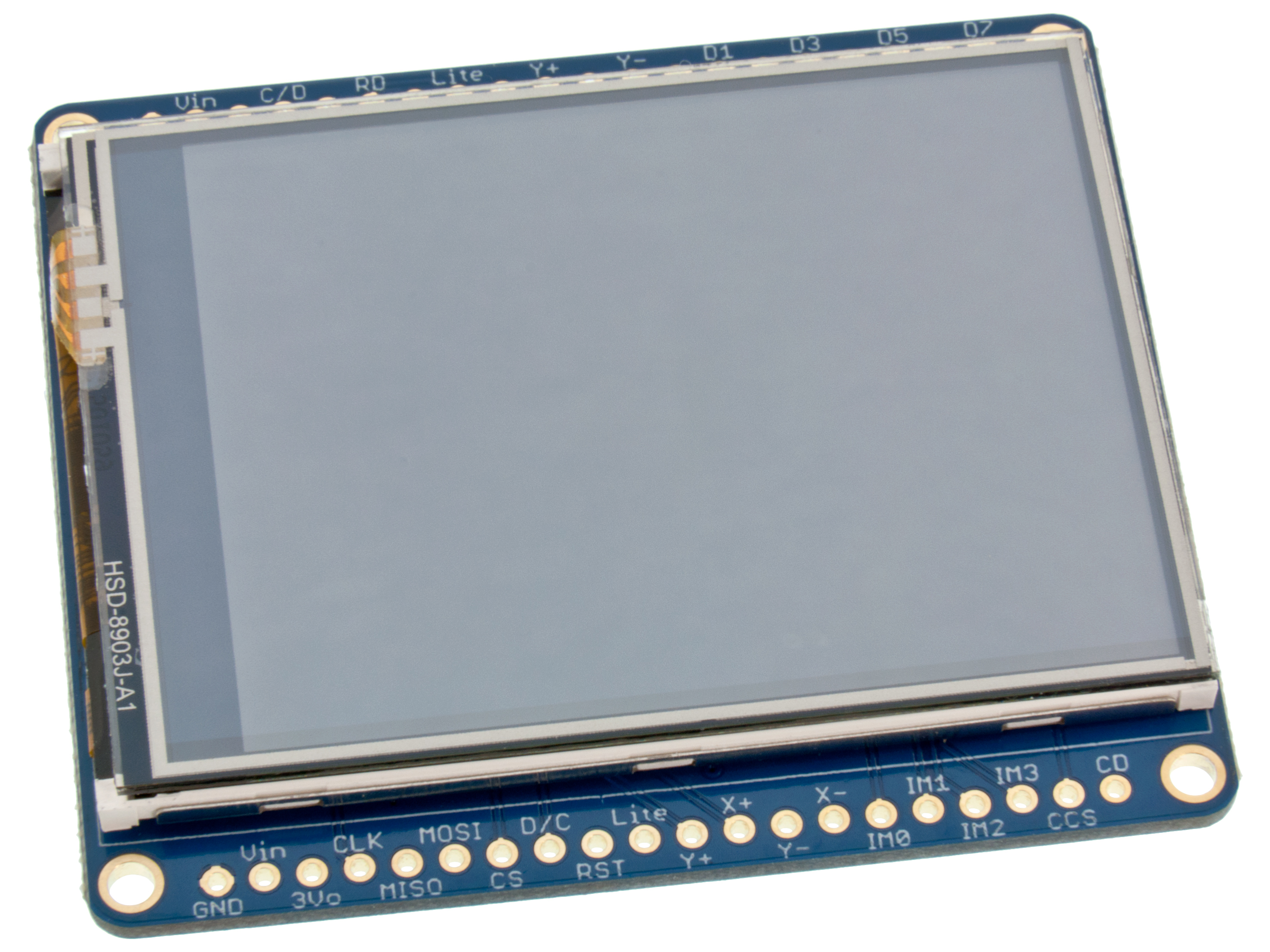 2.4" TFT LCD with touch and microSD reader @ electrokit