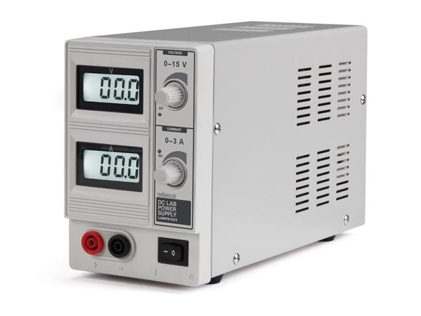 Power supply 0-15V 0-3A LCD @ electrokit