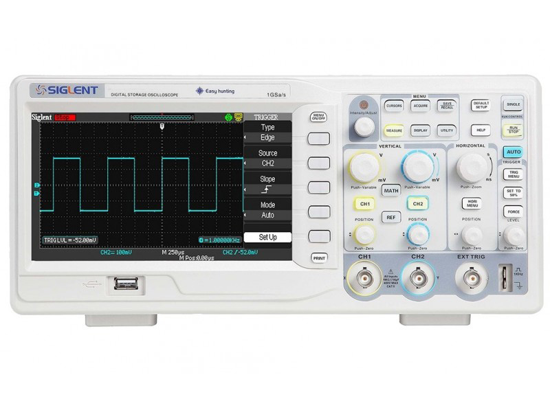 Oscilloscope 100MHz 2ch Siglent SDS1102CML+ @ electrokit