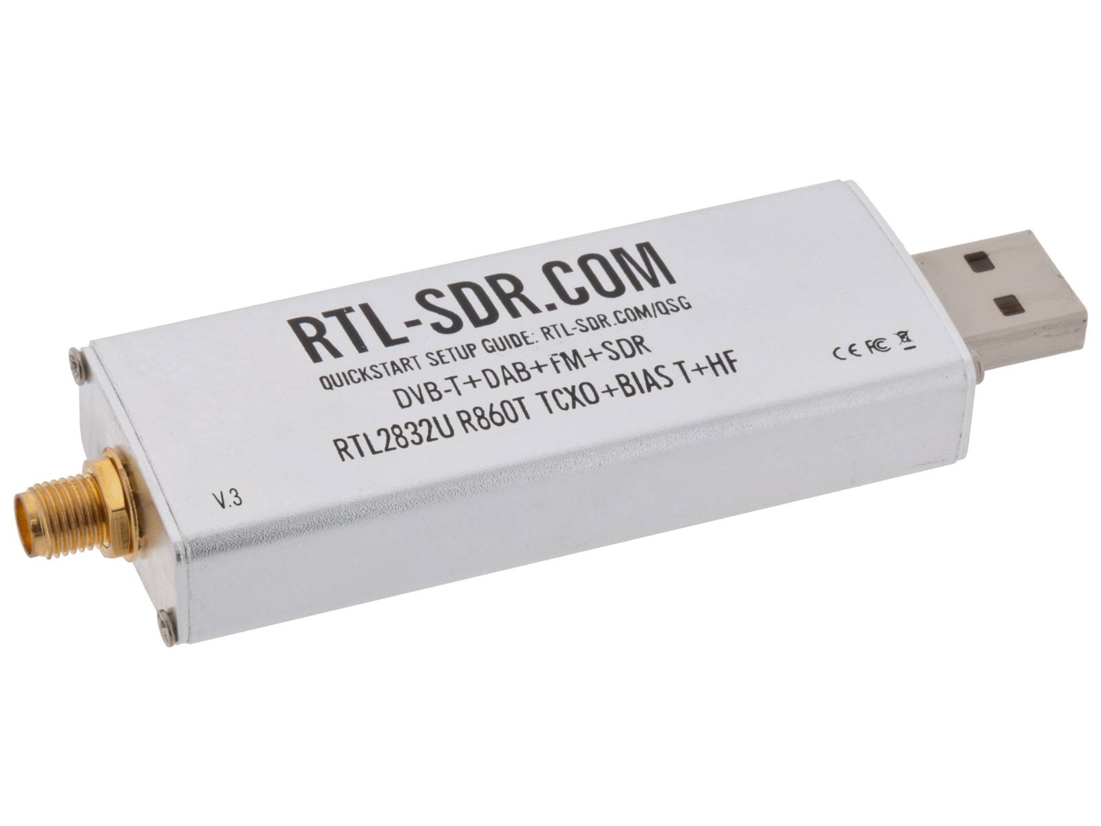 RTL-SDR receiver dongle (v3) @ electrokit