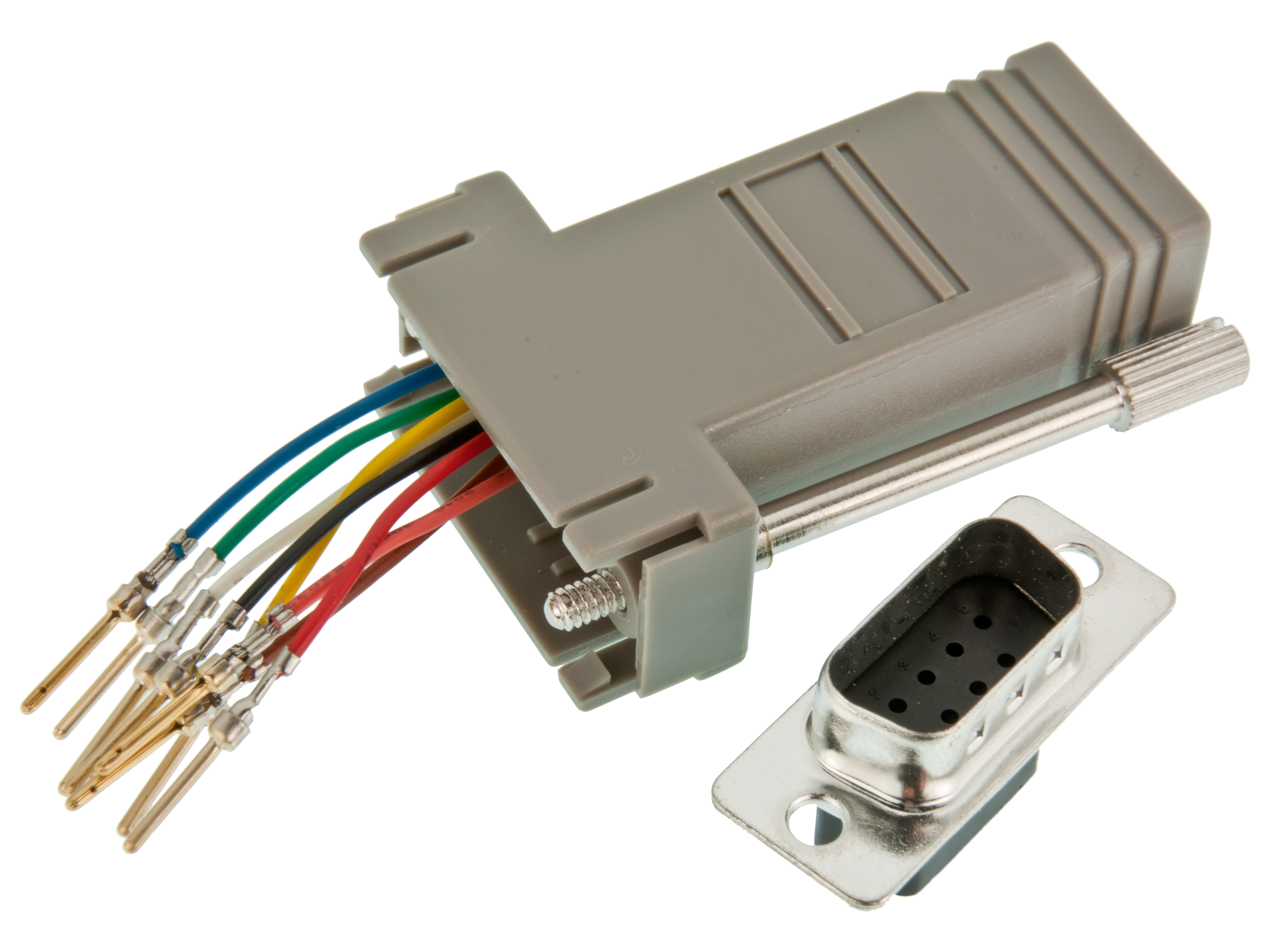 Adapter DB9 hane till RJ45 hona D-SUB