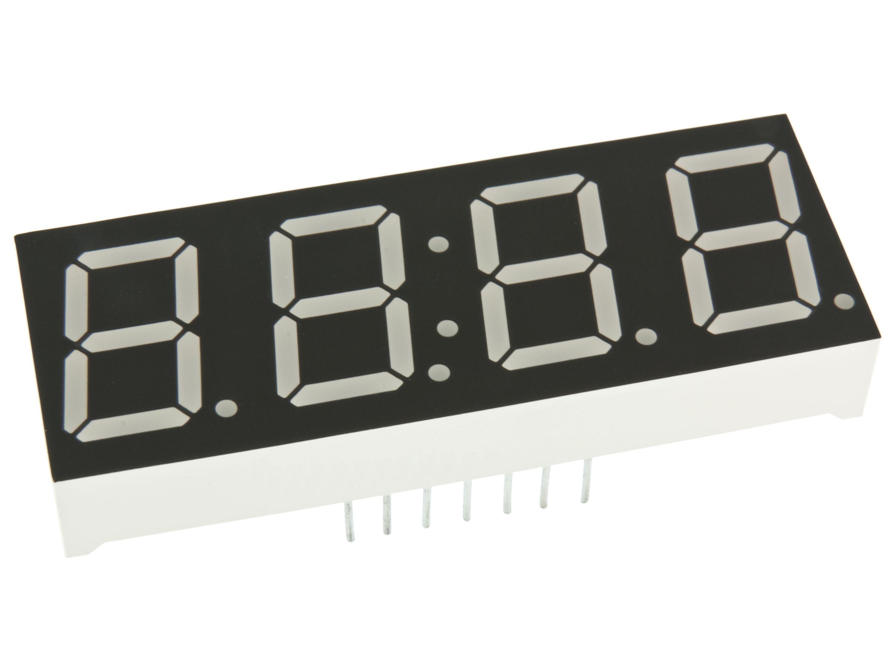 LED display 7-segment 14.22mm 4 characters CC yellow @ electrokit