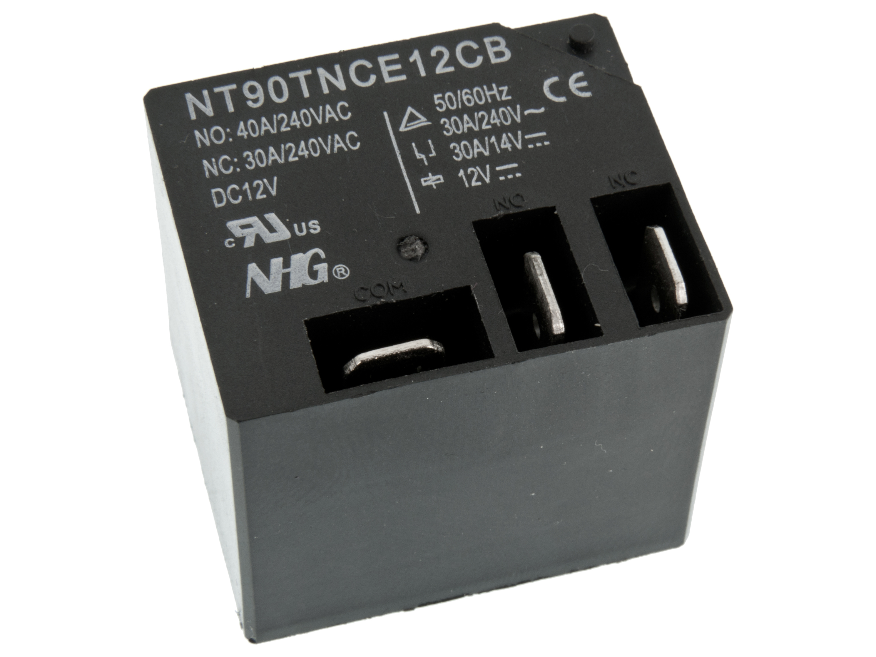 Relay NT90TNCE12CB 1-p switching 12V 30A (surplus) @ electrokit