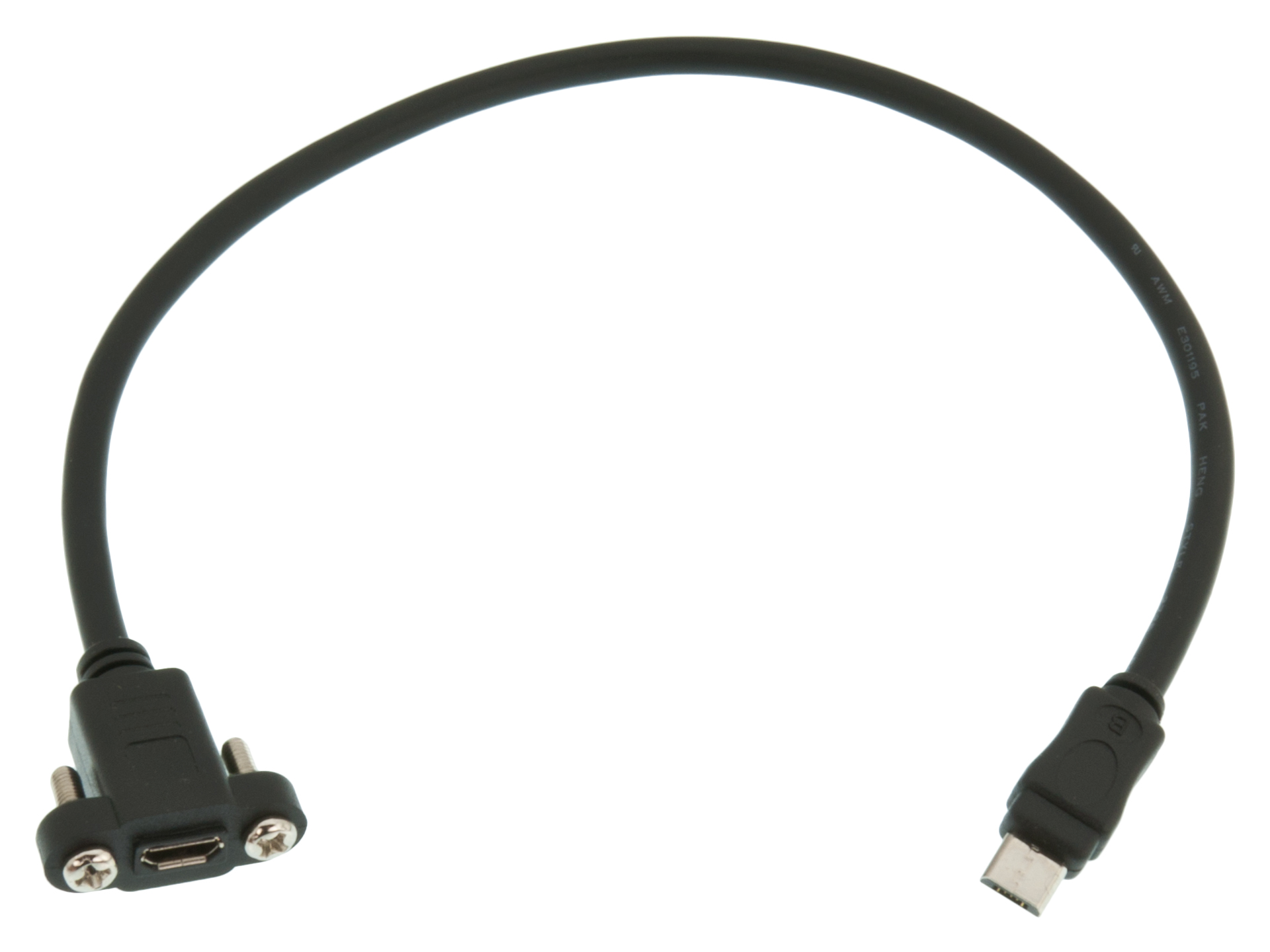 Adapterkabel MicroUSB-B till MicroUSB-B - panelmonterad