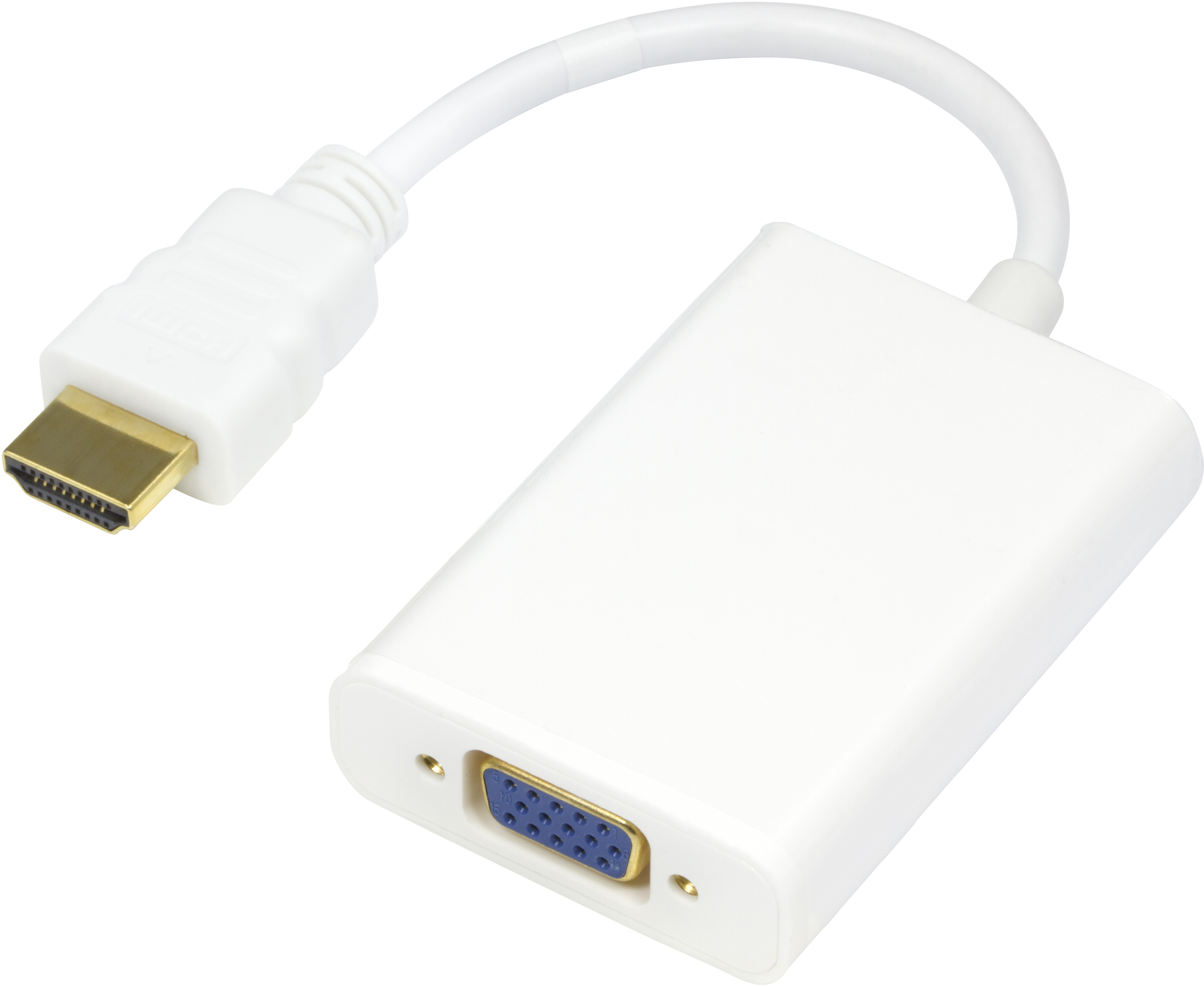 HDMI 1.2 - till VGA-adapter - vit @ electrokit