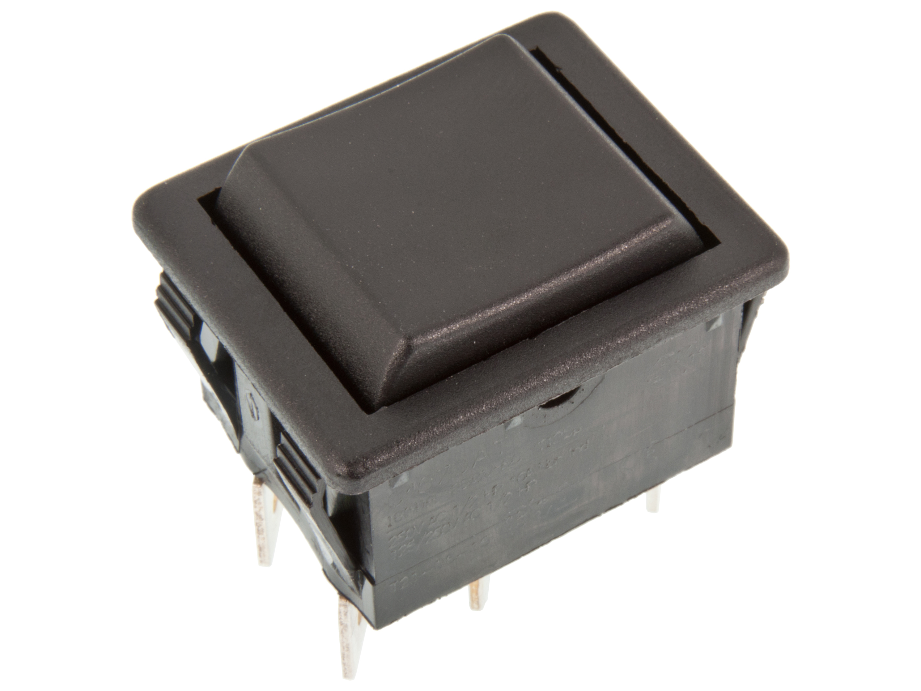 Rocker switch black 2-pole on-off-on @ electrokit