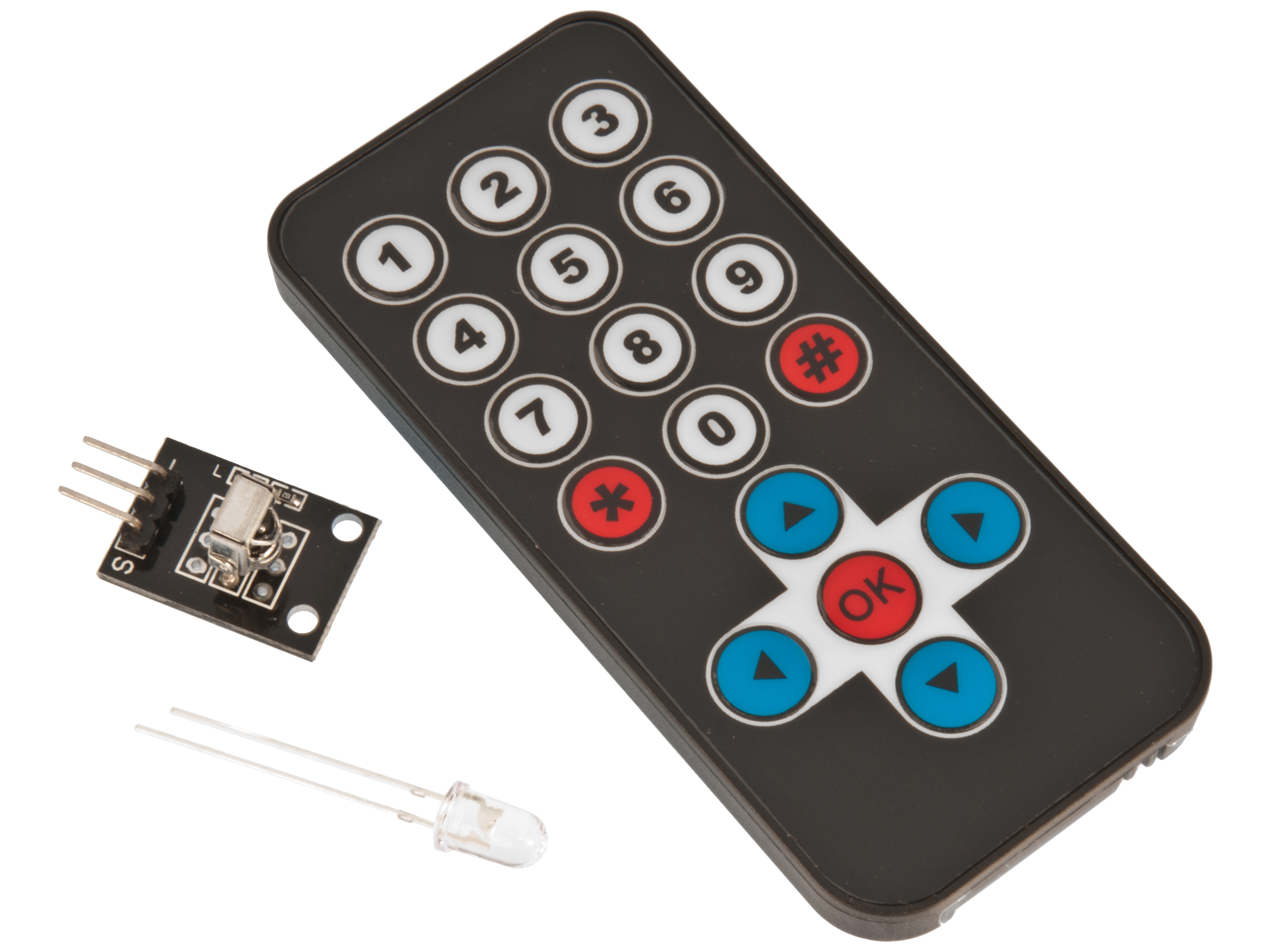 Remote control 20 buttons with receiver IR @ electrokit