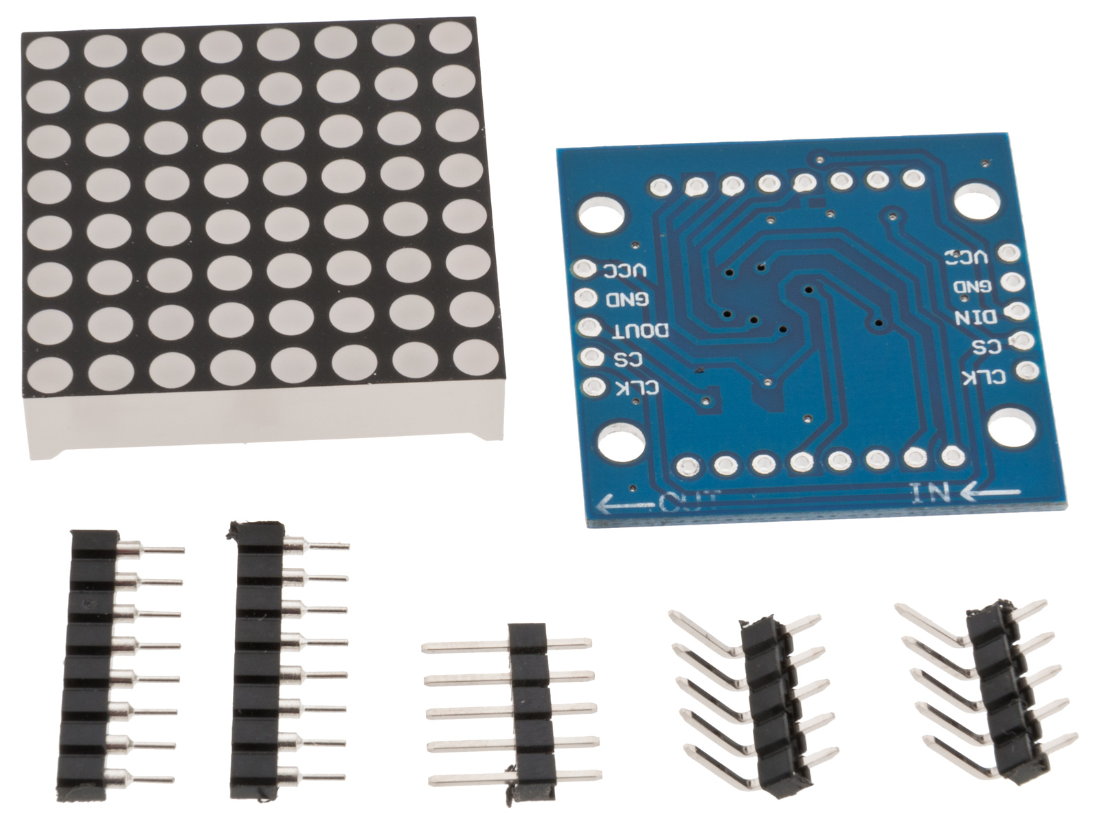 LED matrix 8x8 serial 32x32mm @ electrokit