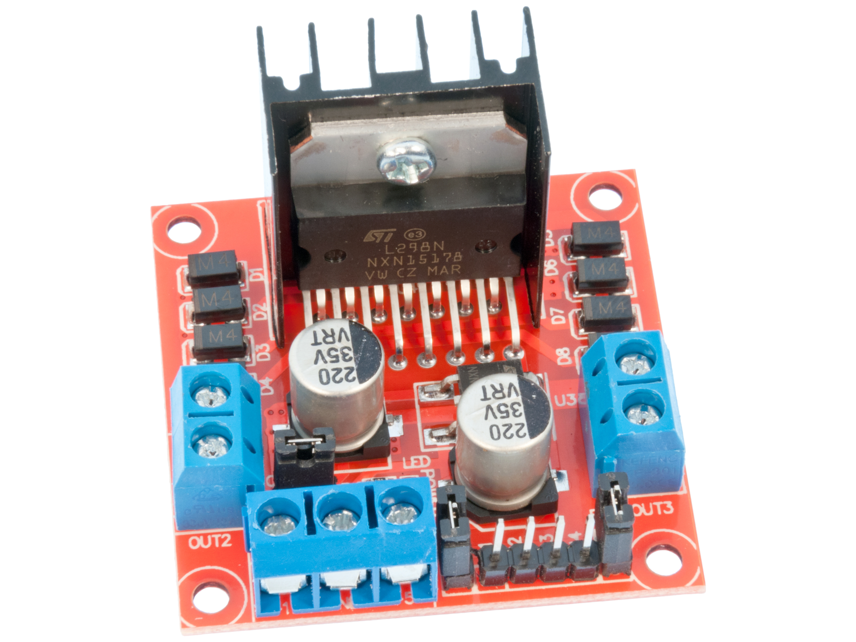 Motor driver L298 dual H-bridge 5-35V 2A @ electrokit