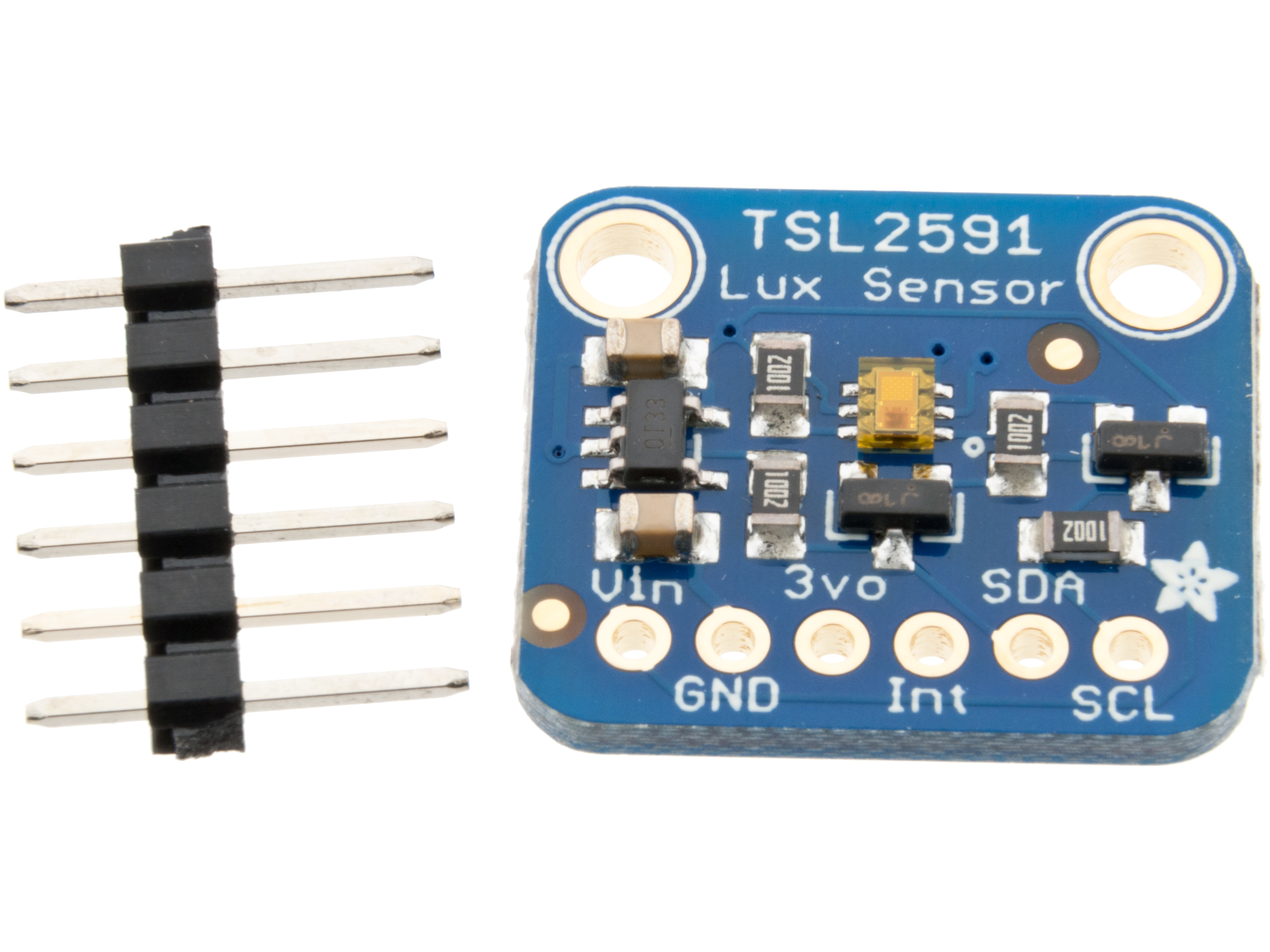 TSL2591 Digital ljussensor monterad på kort @ electrokit
