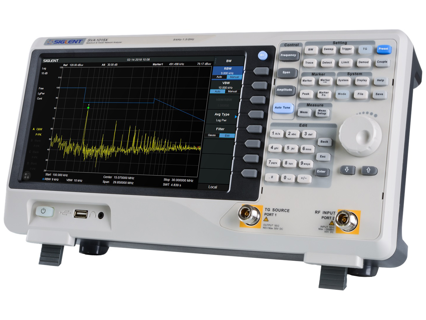Spektrum- och nätverksanalysator 1.5GHz SVA1015X (inkl VNA) @ electrokit (2 av 4)