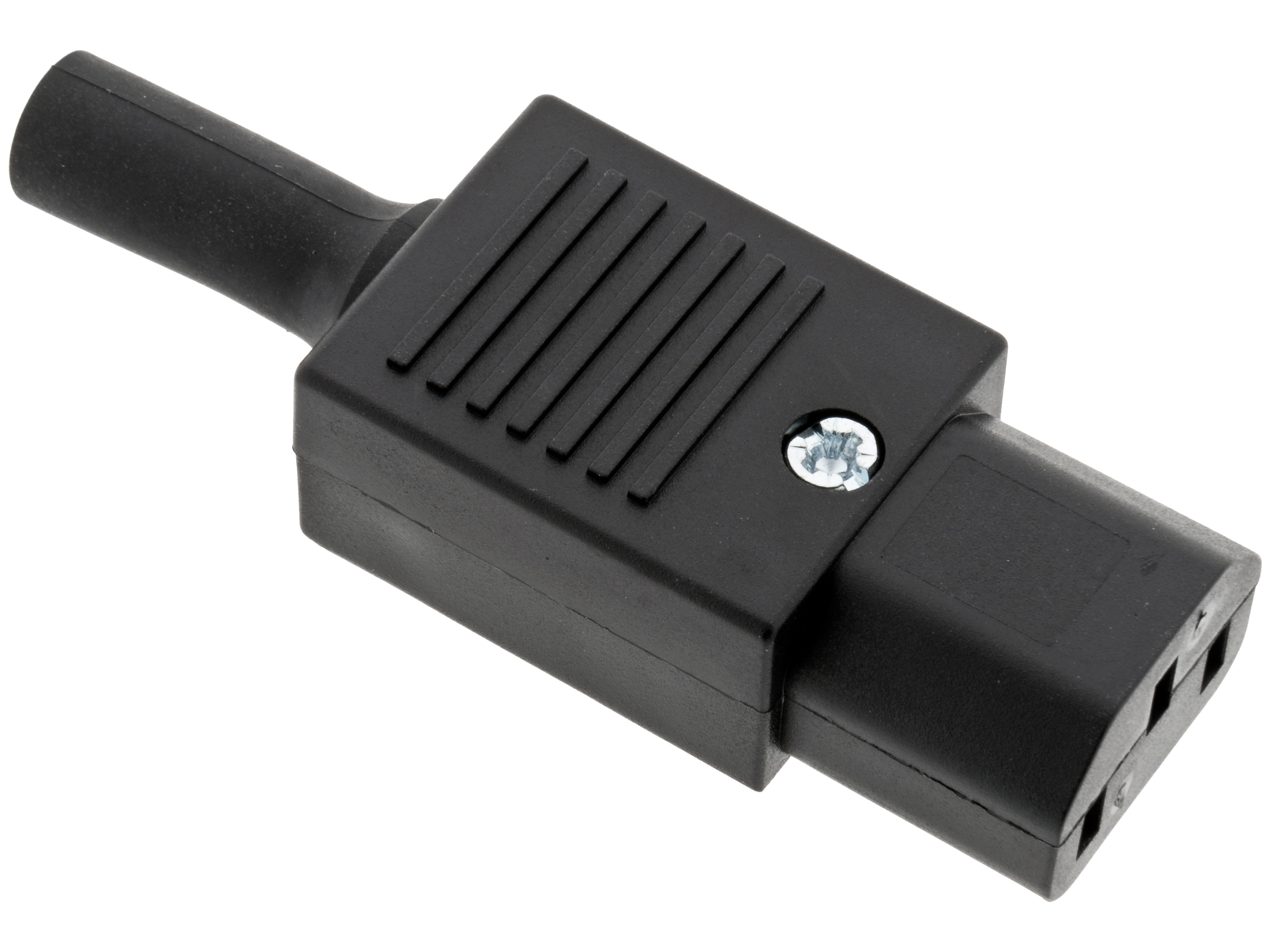 Female connector C13 cable mount @ electrokit
