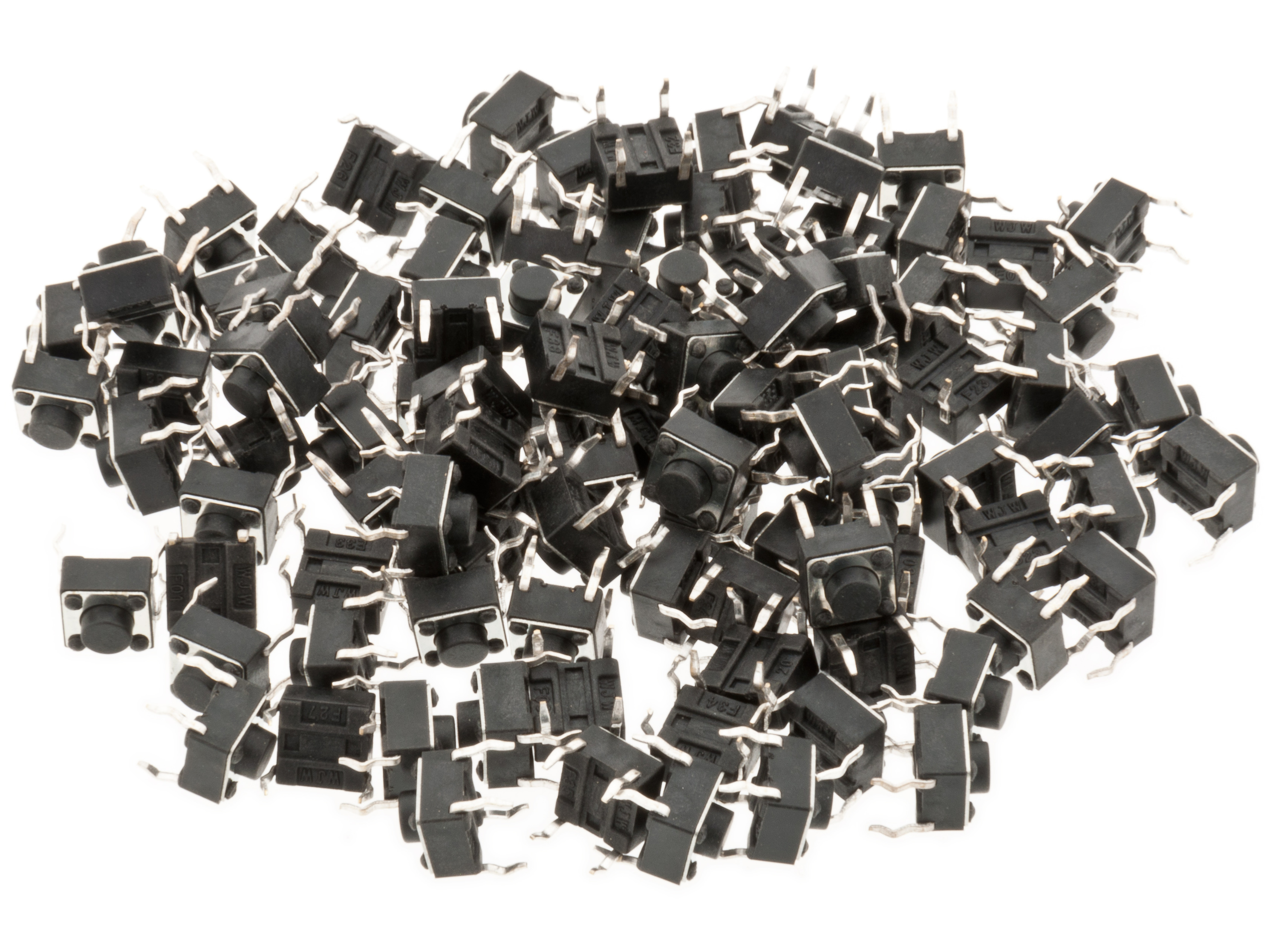 Taktila omkopplare PCB 6x6x4.8mm - 100-pack