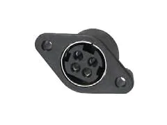 DC connector 4-pin female chassis @ electrokit