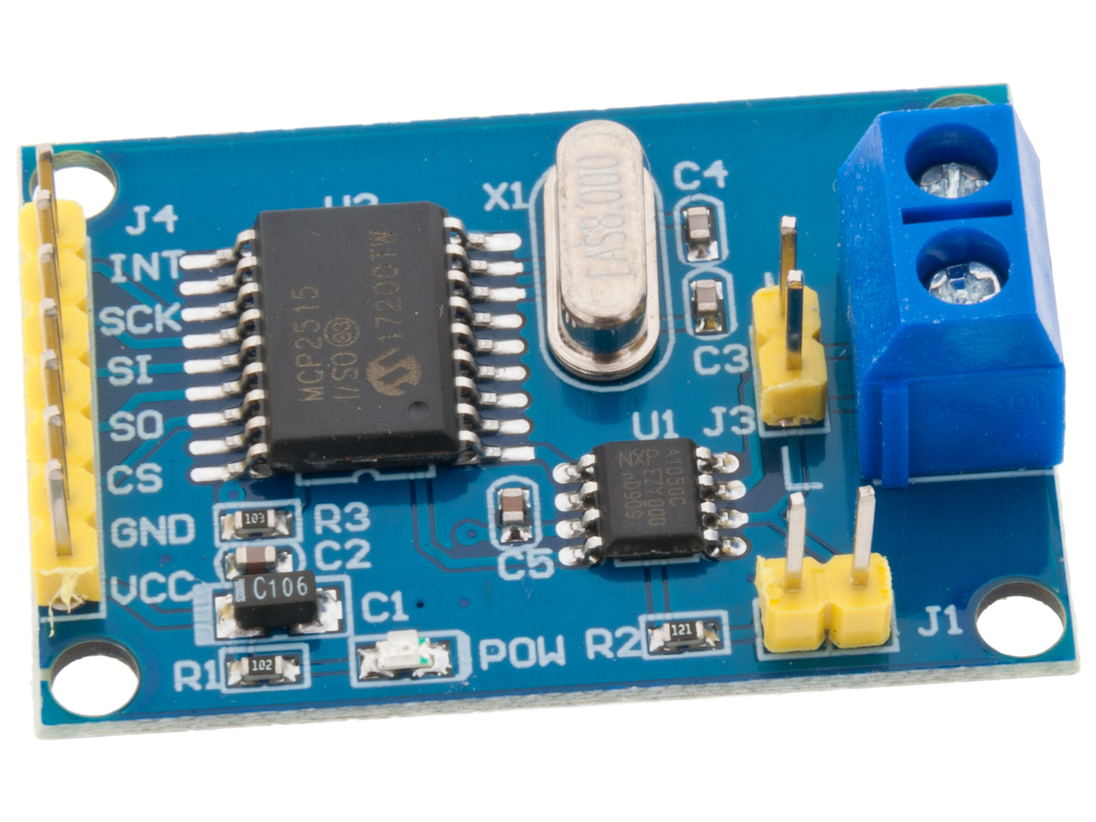 CAN-bus modul MCP2515 / TJA1050 SPI @ electrokit