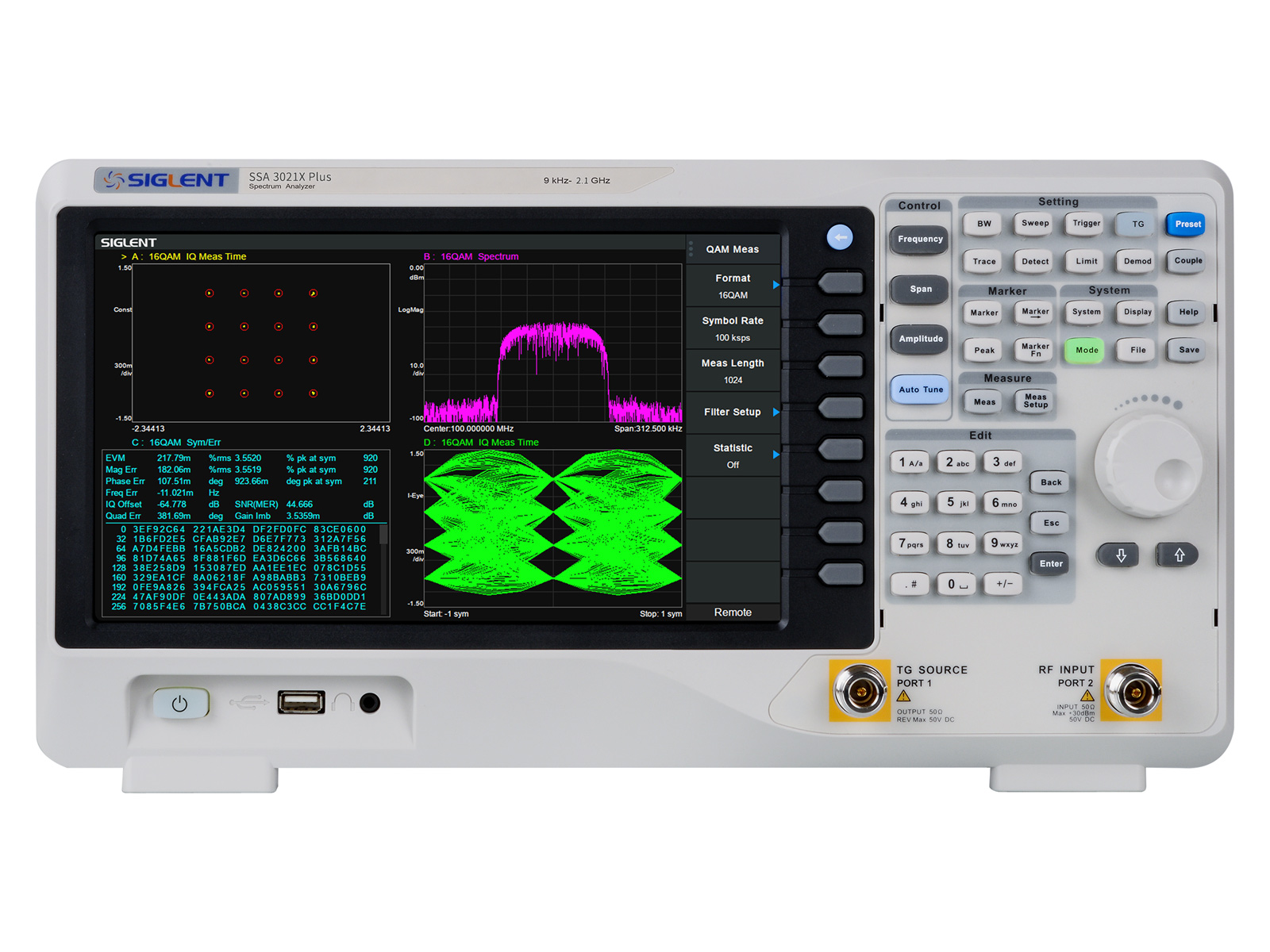 Spektrumanalysator 2.1GHz SSA3021X Plus (inkl TG) @ electrokit (1 av 3)