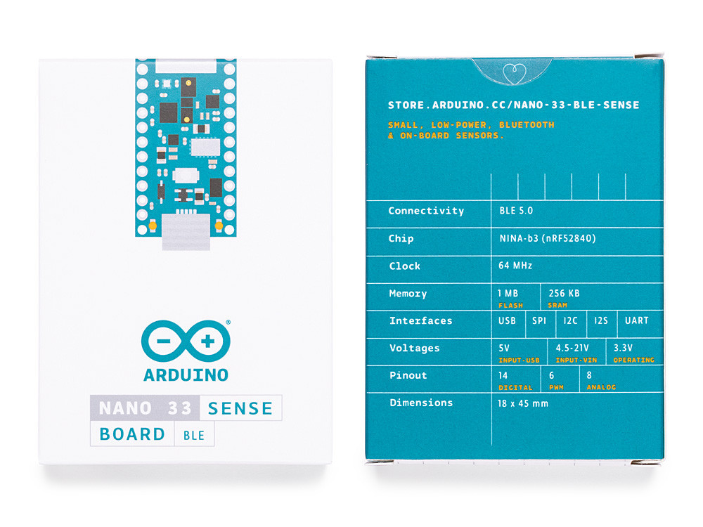 Arduino Nano 33 BLE Sense (no headers) @ electrokit