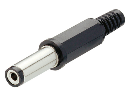 DC-plug 2.1mm plastic (2.1x5.5x14.5mm) Lumberg @ electrokit