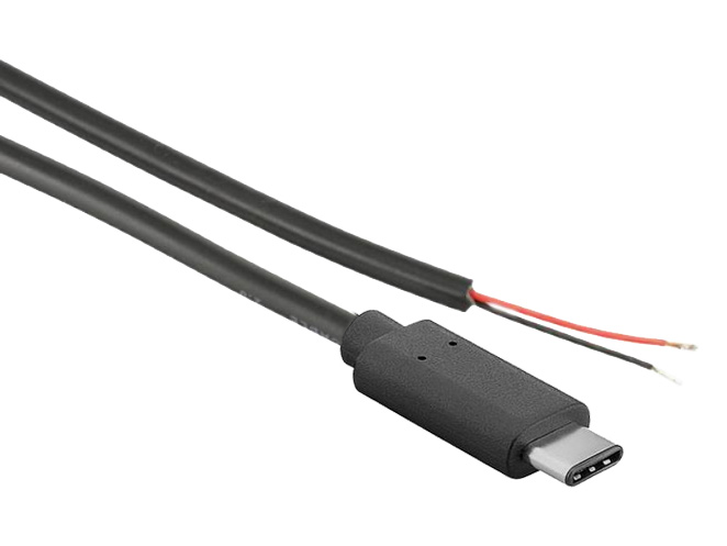 Power cable USB-C - open end 1m @ electrokit