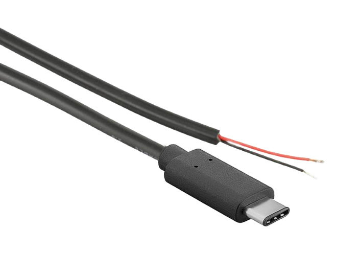 Strömkabel USB-C - öppen ända 1m @ electrokit