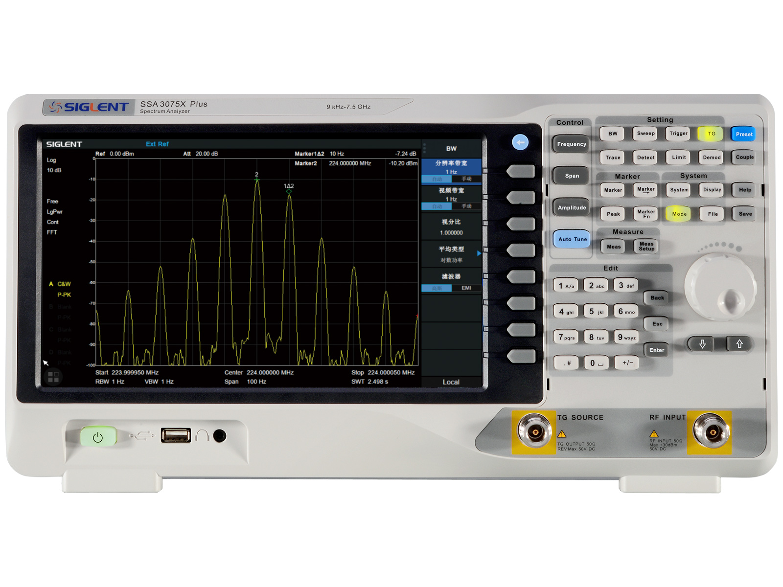 Spectrum analyzer 7.5GHz SSA3075X Plus (incl.TG) @ electrokit