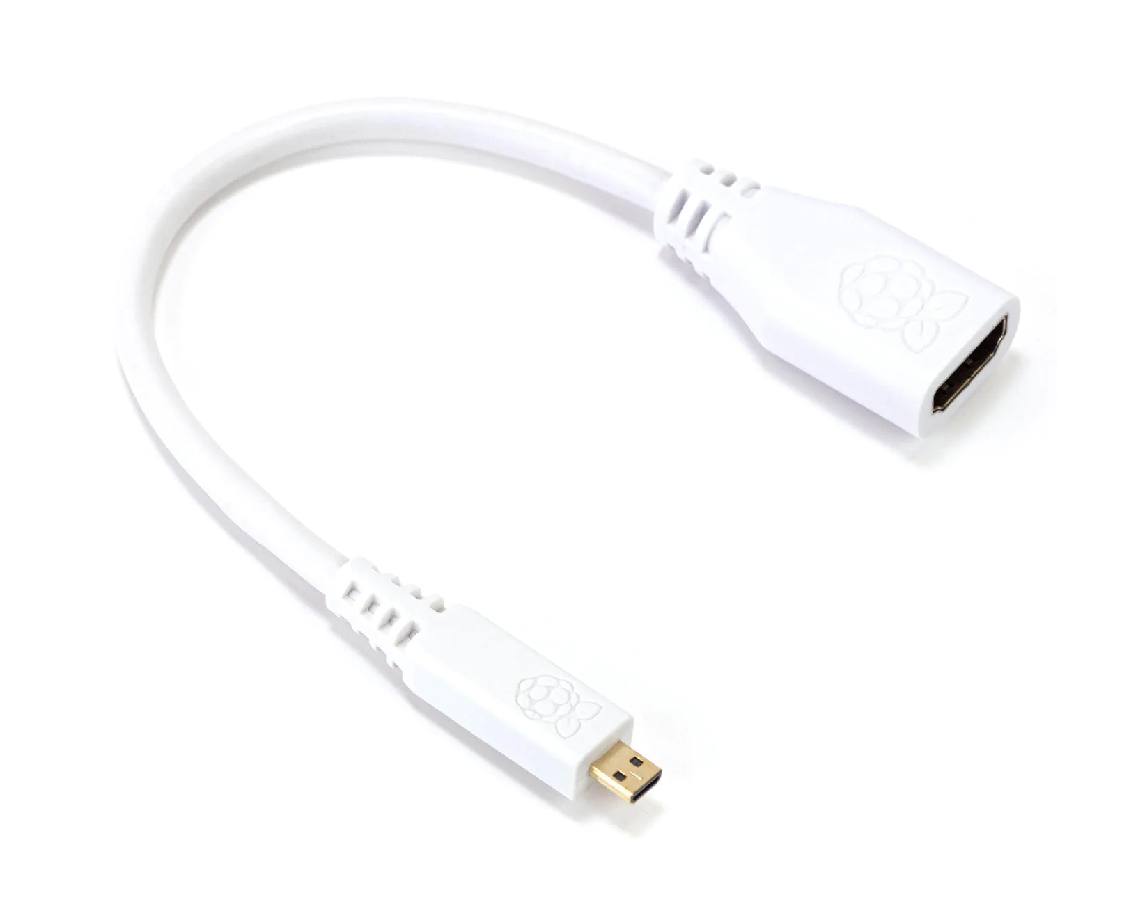 HDMI 2.0 kabeladapter hona - micro hane vit Mfg: Raspberry Pi