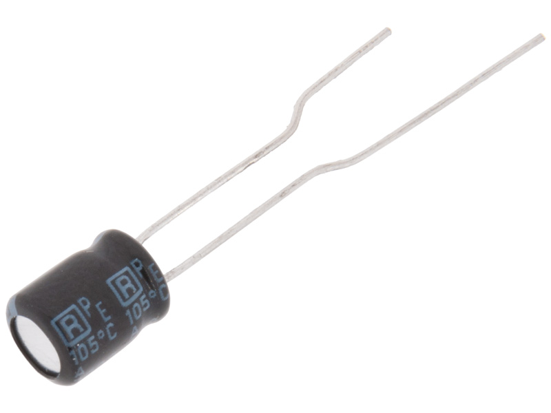 El.lyt 10uF 50V 105C ø5x7mm @ electrokit