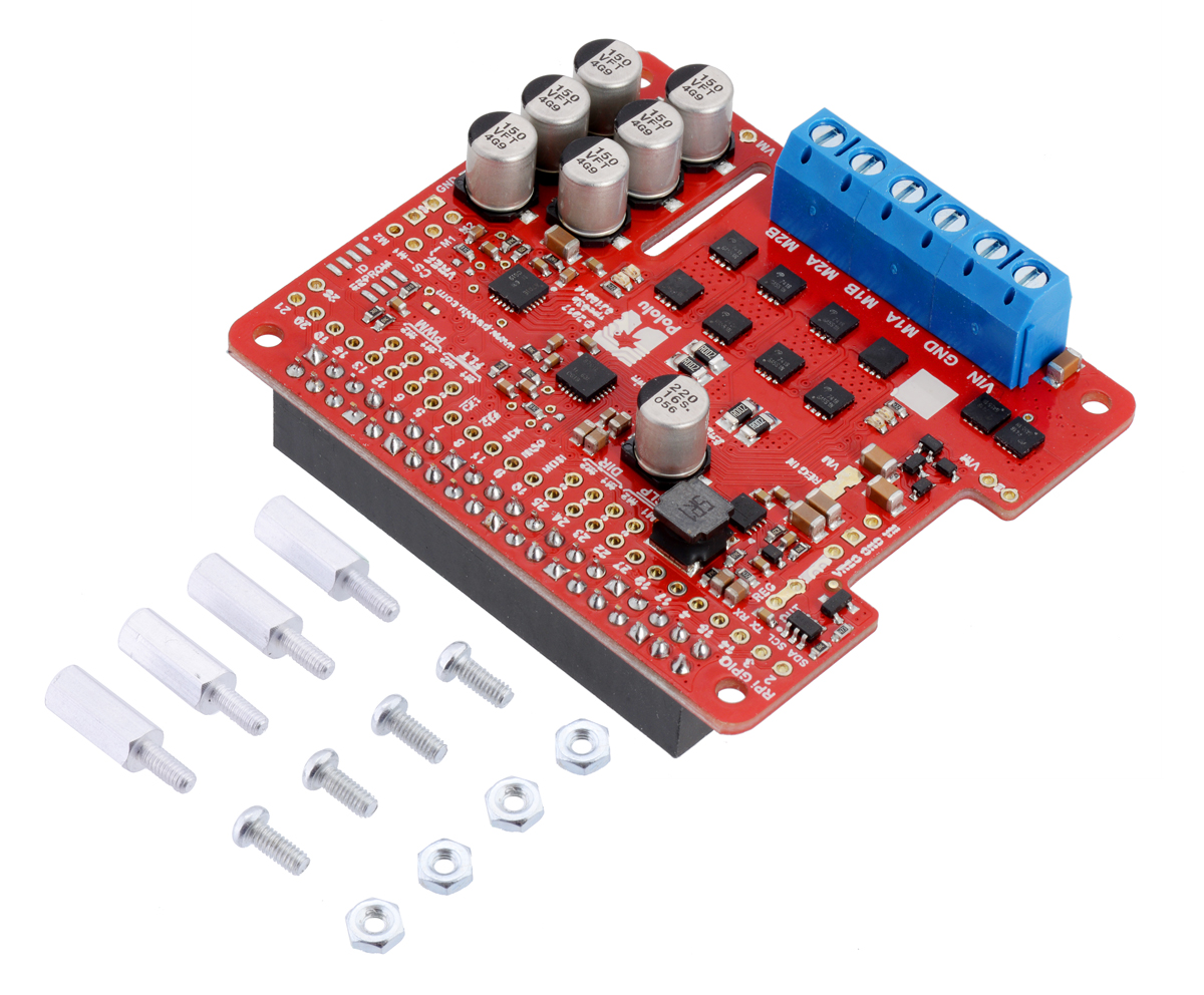 Dubbel motordrivare för Raspberry Pi 6.5-30V 18A @ electrokit